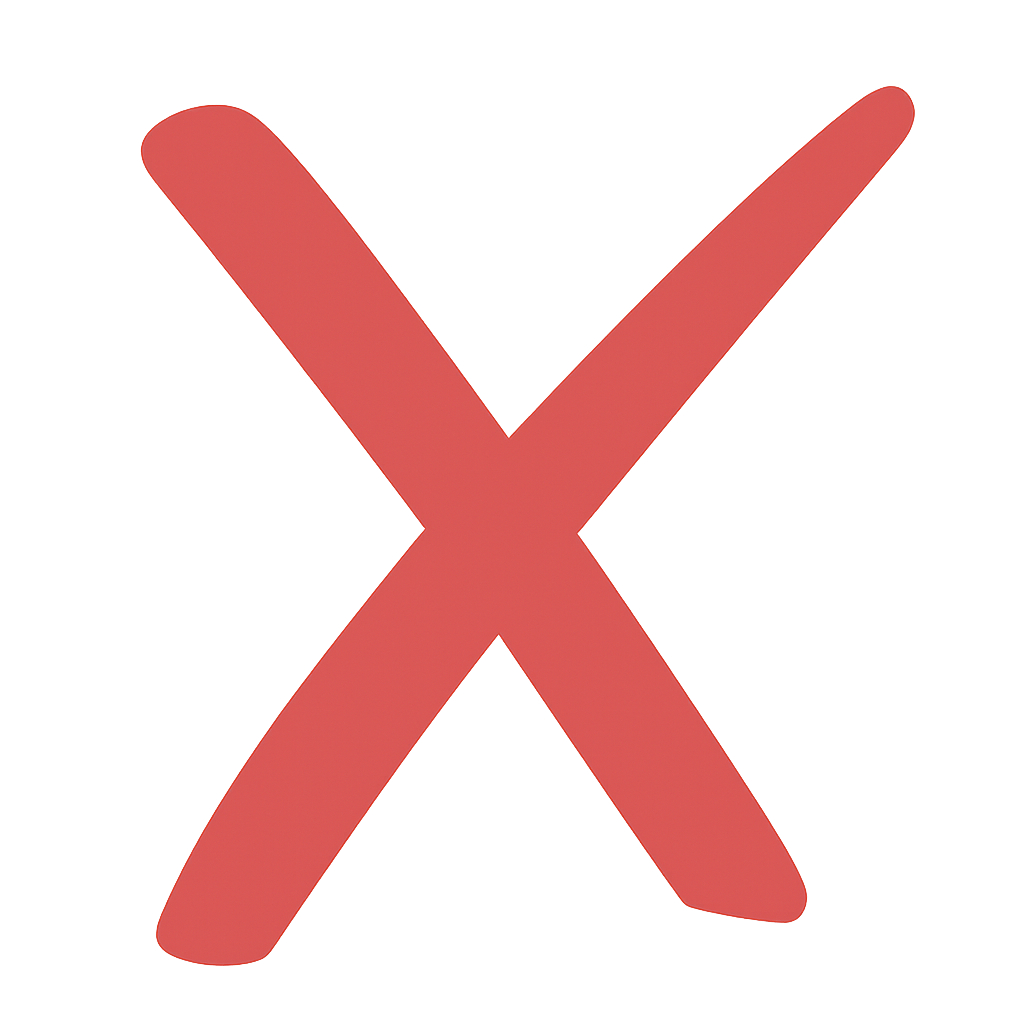 ✘